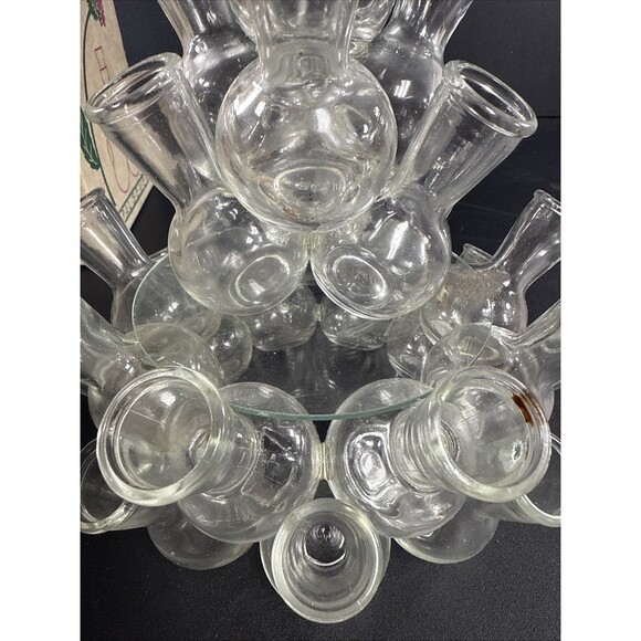 VTG “The Original” Floral Seven And Floral Design Glass Flower Arrangement Vases - Picture 9 of 15